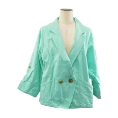 メルシーボークー mercibeaucoup, ジャケット ダブル コットン 1サイズ グリーン レディース F-L2567