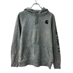 Carhartt ロゴスウェット パーカー M グレー カーハート フーディー プルオーバー プリント トップス 秋物 a802-5220