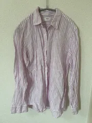 「ユニクロ　ストライプリネンシャツ　レディース　Mサイズ」　20250507_0005