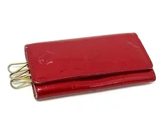 LOUIS VUITTON ルイヴィトン M91976 モノグラムヴェルニ ミュルティクレ4 4連 キーケース 鍵入れ レッド系 DL3955