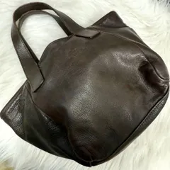 GIANNI CHIARINI ジャンニキャリーニ レザーハンドバッグ シボ側ミニトートバック ITALY イタリア製 GENUINE LETHER ダークブラウン