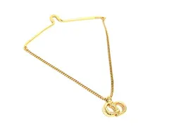 ■美品■ ChristianDior クリスチャンディオール ヴィンテージ ネクタイチェーン アクセサリー メンズ ゴールド系 DL5055