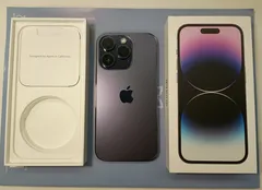 【中古・バッテリー80%】Apple iPhone 14 Pro 256GB ディープパープル SIMフリー　4549995363135