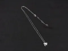 ■極美品■ SWAROVSKI スワロフスキー ラインストーン リボン ネックレス ペンダント アクセサリー レディース シルバー系 DL5300