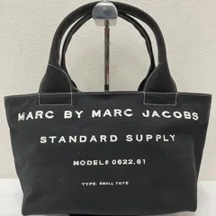 9335　MARC BY MARC JACOBS　マークバイマークジェイコブス　トートバッグ　ハンドバッグ　ブラック　黒　キャンバス　レディース　シンプル　きれいめ　カジュアル
