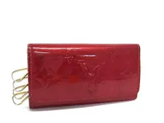 LOUIS VUITTON ルイヴィトン M91976 モノグラムヴェルニ ミュルティクレ4 4連 キーケース 鍵入れ ポムダムール レッド系 DL6886