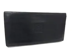 CELINE セリーヌ マカダム レザー 二つ折り 長財布 ウォレット 札入れ カード入れ メンズ ブラック系 DL6862