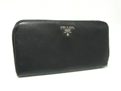 PRADA プラダ サフィアーノレザー ラウンドファスナー 長財布 ウォレット 札入れ 小銭入れ ブラック系 DL5664
