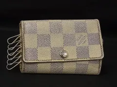 LOUIS VUITTON ルイヴィトン  N61745 ダミエアズール ミュルティクレ6 6連 キーケース 鍵入れ メンズ レディース アイボリー系 DL8760
