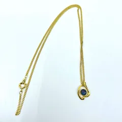 石付き　オープンハート　ゴールド　ネックレス　トップ925刻印有り