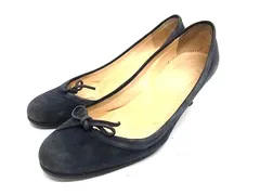 Christian Louboutin クリスチャンルブタン スエード ヒール パンプス 表記サイズ35 1/2 (約22.5cm) 靴 シューズ ネイビー系 DL9001