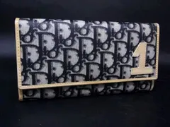 ChristianDior クリスチャンディオール トロッター PVC×パテントレザー  二つ折り 長財布 ウォレット ブラック系 DL2375