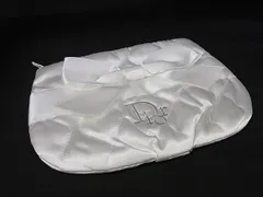 ■極美品■ ChristianDior クリスチャンディオール ナイロン リボン マルチポーチ マルチケース 小物入れ アイボリー系 DL9194