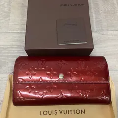 LOUISVUITTON ルイヴィトン ヴェルニ エナメル 長財布 レッド【037638ce】