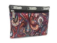 ■極美品■ LeSportsac レスポートサック ペイズリー柄 ナイロン マルチポーチ マルチケース 化粧ポーチ マルチカラー DL9227