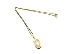 WEDGWOOD ウェッジウッド ジャスパー ネックレス ペンダント アクセサリー レディース ゴールド系×ピンク系 DL2481