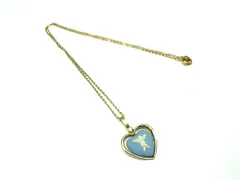 WEDGWOOD ウェッジウッド ジャスパー ハート ネックレス ペンダント アクセサリー レディース ゴールド系×ライトブルー系 DL2484