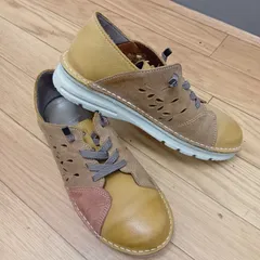 Dola 靴 SPORTS NINE  ダット スニーカー 厚底 ゴム紐 スリッポン ウェッジソール 本革 パンチング 幅広  軽量  23.5cm