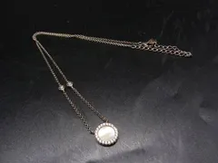 ■美品■ Folli Follie フォリフォリ ラインストーン ネックレス ペンダント アクセサリー レディース シルバー系DL2599