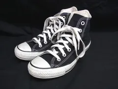 CONVERSE コンバース オールスター キャンバス ハイカット スニーカー 表記サイズ 24.5cm 靴 ブラック系×ホワイト系 DL9700