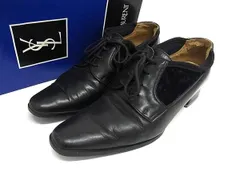 YVESSAINTLAURENT イヴサンローラン レザー×スエード ヒール ローファー 表記サイズ36 (約23cm) 靴 レディース ブラック系 DL9831