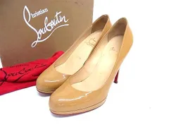 Christian Louboutin クリスチャンルブタン パテントレザー ヒール パンプス 表記サイズ 35 (約22cm) 靴 シューズ ベージュ系 DL9840