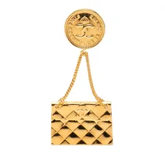 シャネル ココマーク マトラッセバッグ モチーフ ヴィンテージ ゴールド メッキ レディース CHANEL【1-0253017】