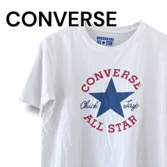 CONVERSE コンバース ALL STAR ロゴTシャツ M ホワイト 白 定番 チャックテイラー サークルロゴ 半袖 綿100% ユニセックス メンズ レディース 美濃屋 正規品 クルーネック カットソー 春夏 古着 ストリート  0001017OC