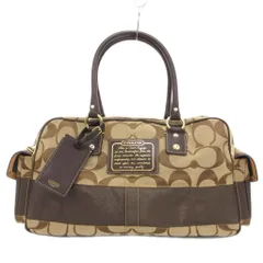 コーチ COACH シグネチャー ボストンバッグ ショルダー キャンバス ベージュ ブラウン 10392 /UO ■WY