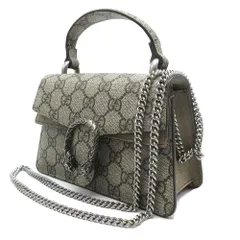 【新品】グッチ 752029 KHNRN 8642 (ベージュ系マルチ) バッグ ハンドバッグ GUCCI DIONYSUS GG SUPREME MINI BAG GGスプリーム スエード チェーンショルダー 2WAY 斜め掛け ブティックライン レディース