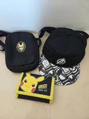 男の子スマートフォンケース+MARVEL(マーベル)帽子+ピカチュウ財布(まとめ3点/送料込み)