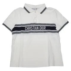 ディオール ロゴ ポロシャツ サイズXS ホワイト マルチカラー コットン ジャージー レディース Dior【1-0254665】