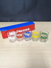 【美品・保管品】 MIKIHOUSE ミキハウス ロゴグラス 5色セット