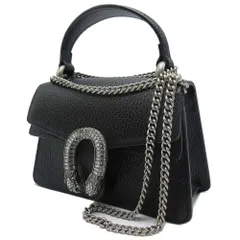 【新品】グッチ 752029 CAOGN 1155 (ブラック) バッグ ハンドバッグ GUCCI DIONYSUS CRYSTAL MINI BAG レザー クリスタル チェーンショルダー 2WAY 斜め掛け ブティックライン レディース