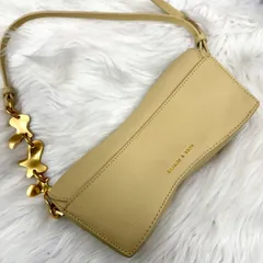 CHARLES&KEITH チャールズアンドキース 2wayアクセサリーポーチ レザーハンドバッグ トートバッグ ショルダーバック イエロー