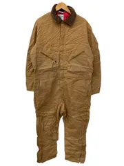 Walls (ウォールズ) オールインワン ジャンプスーツ つなぎ 裏地キルティング 中綿 襟コーデュロイ 太畝 USA製 80S 90S 古着 ビンテージ ZERO-ZONE XL ブラウン メンズ/045