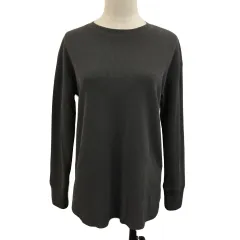 ジャーナルスタンダード レリューム JOURNAL STANDARD relume カットソー Tシャツ プルオーバー クルーネック ワッフル 無地 長袖 F グレー 茶 ブラウン