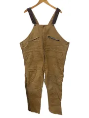 KEY (キー) オーバーオール ダック地 中綿 裏地キルティング 棒TALON USA製 80S 90S 古着 ビンテージ 2XL ブラウン メンズ/045