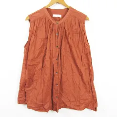 センスオブプレイス バイ アーバンリサーチ Sense of Place by Urban Research ノースリーブ ブラウス チュニック Aライン 綿 FREE ブラウン kz14252