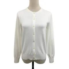 ジャーナルスタンダード レリューム JOURNAL STANDARD relume カーディガン ニット クルーネック 無地 長袖 F 白 ホワイト