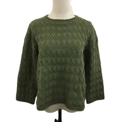 コーエン coen セーター ニット ラウンドネック プルオーバー 長袖 FREE 緑 グリーン