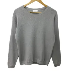 B&Y ユナイテッドアローズ BEAUTY&YOUTH ビューティー&ユース セーター ニット プルオーバー ラウンドネック ワッフル 長袖 S グレー