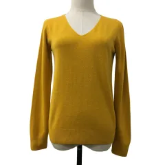 エゴイスト EGOIST セーター ニット Vネック 無地 長袖 黄 マスタード イエロー