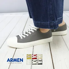 アーメン ARMEN ローカット スニーカー NAMC0701 ナチュラル 靴 シューズ 無地 キャンバス コットン レディースのサムネイル