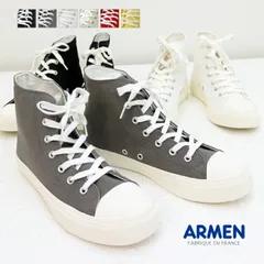 アーメン ARMEN ハイカット スニーカー NAMC0702 キャンバス シンプル 靴 無地 女性用 レディースのサムネイル