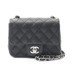 シャネル CHANEL ショルダーバッグ ミニ　マトラッセ ブラック レザー ミニマトラッセ チェーンショルダー レディース Used A