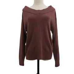 ワンアフター アナザー ナイスクラップ one after another NICE CLAUP セーター ニット プルオーバー Vネック 無地 長袖 F 赤 レッド