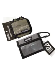 サロモン◆スキー スノボ パスケース グローブパスケース 2点セット カーキ グレー