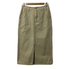 レトロガール RETRO GIRL スカート タイト ロング ウエストゴム 無地 M ベージュ