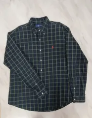 正規品 POLO RALPH LAUREN ポロラルフローレン メンズ レディース ユニセックス コットン CHECK 長袖 シャツ L サイズ